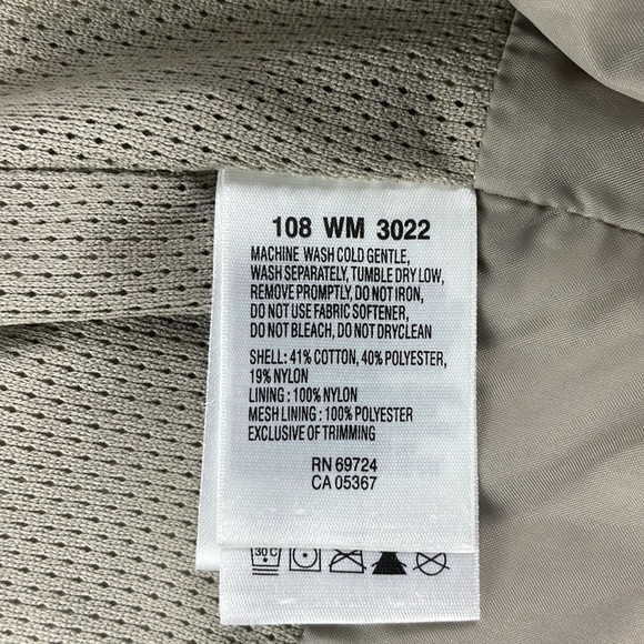 Columbia Men’s Khaki Tan Zip Up Vented Jacket, size Large - Picture 10 of 12